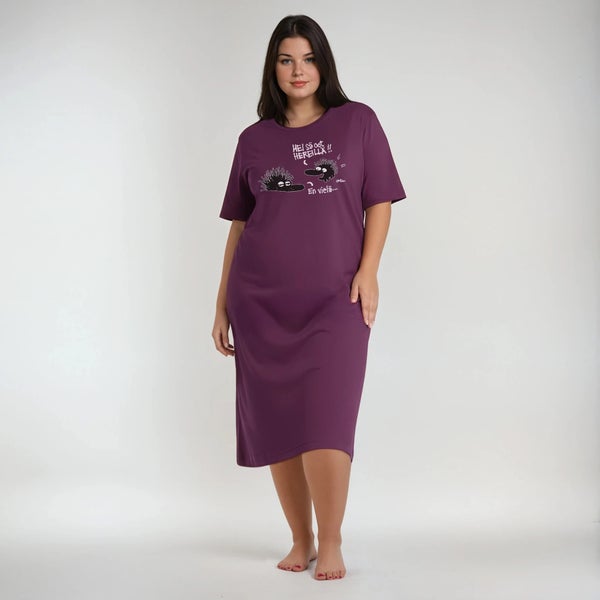 HuiGee Kiroileva Siili naisten y&ouml;paita, Hereill&auml;, italian luumu