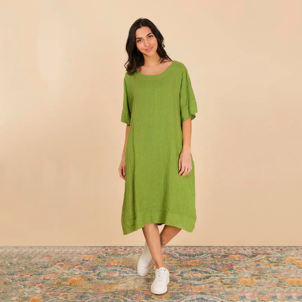 Pellavamekko, onesize, vihre&auml;