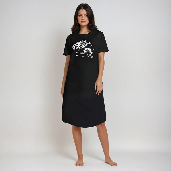 HuiGee Kiroileva Siili naisten y&ouml;paita, Nukkua viel&auml;, musta