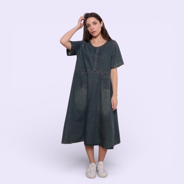 Bella Blue farkkumekko, kivipesty sininen farkku