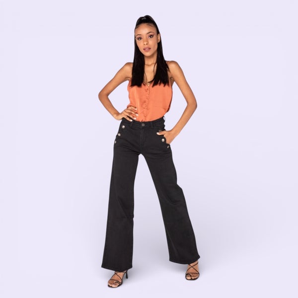 Nina Carter&reg; taskulliset korkeavy&ouml;t&auml;r&ouml;iset,  naisten farkut, mustat