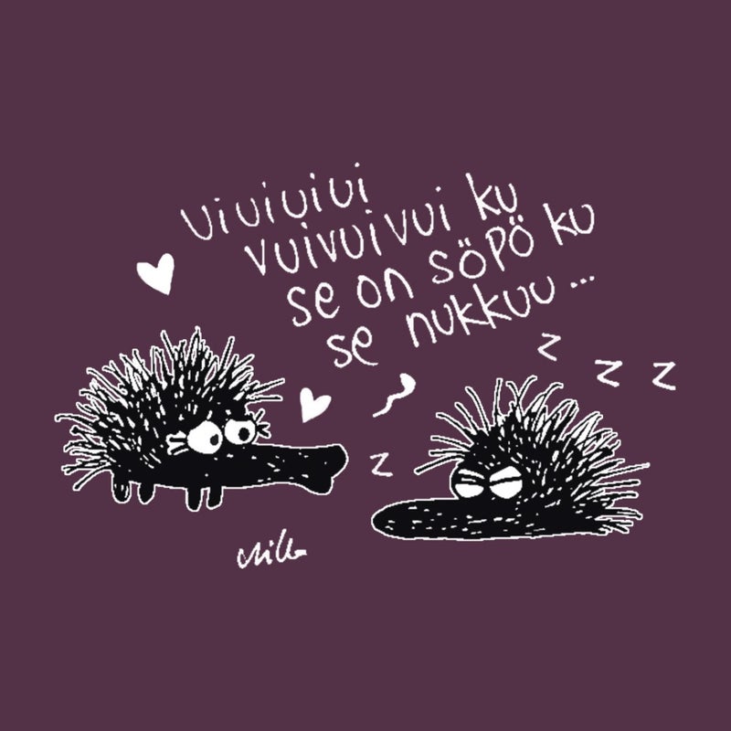 HuiGee Kiroileva Siili naisten y&ouml;paita, S&ouml;pikset, italian luumu