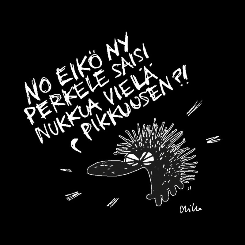 HuiGee Kiroileva Siili naisten y&ouml;paita, Nukkua viel&auml;, musta