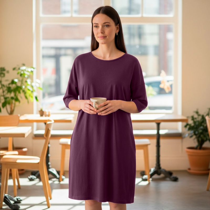 HuiGee Basic mekko Pihlava Silk, Italian luumu