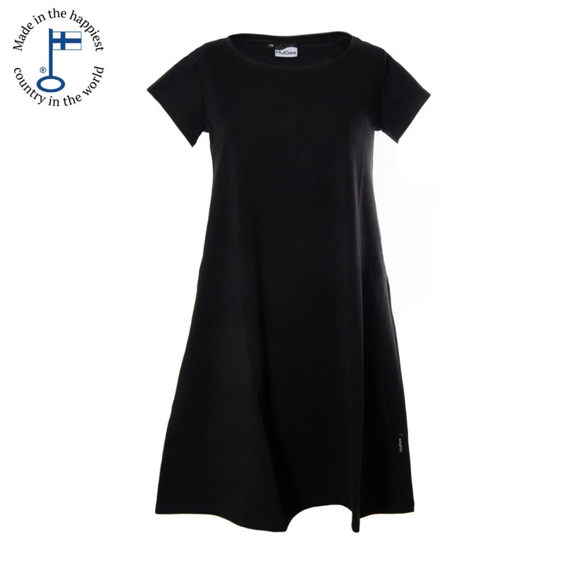HuiGee Basic naisten mekko Luoto, musta