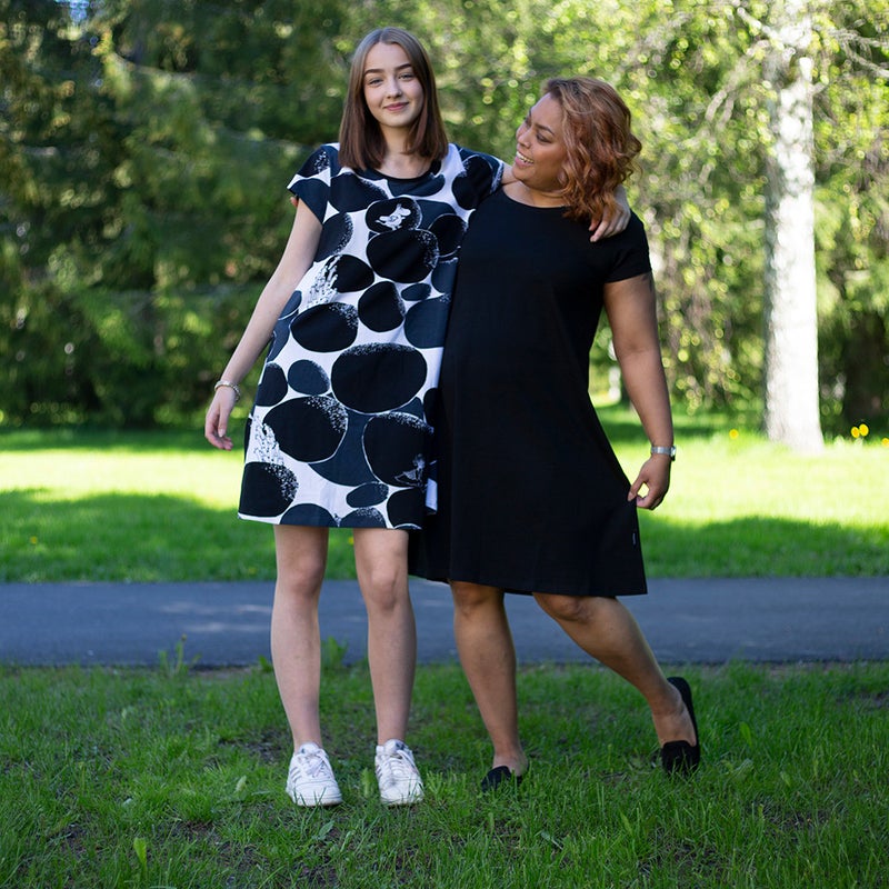 HuiGee Basic naisten mekko Luoto, musta