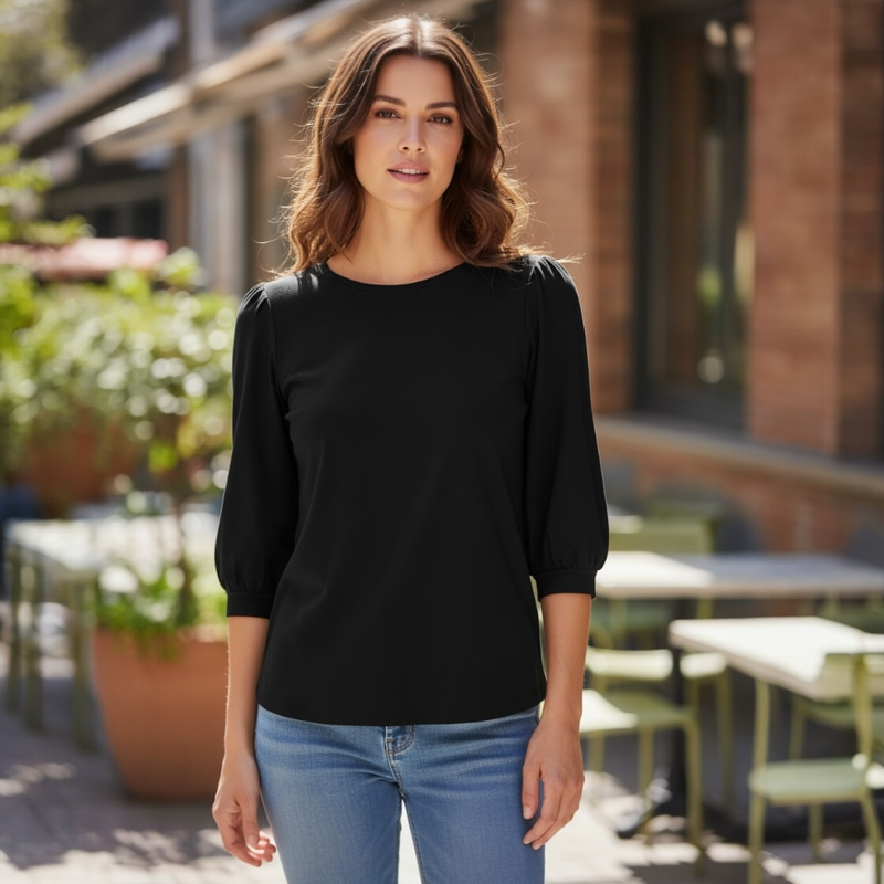 KiOma  Basic paita, Usva, musta