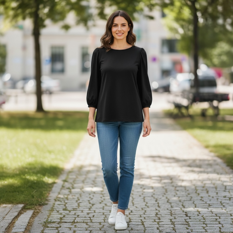 KiOma  Basic paita, Usva, musta