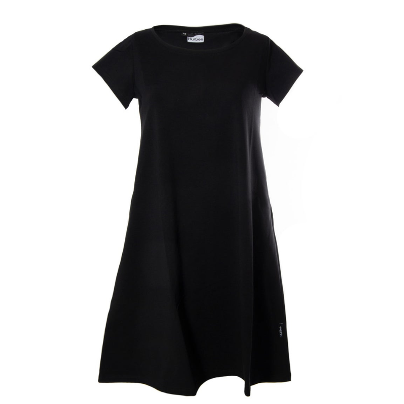 HuiGee naisten mekko Luoto Silk , musta