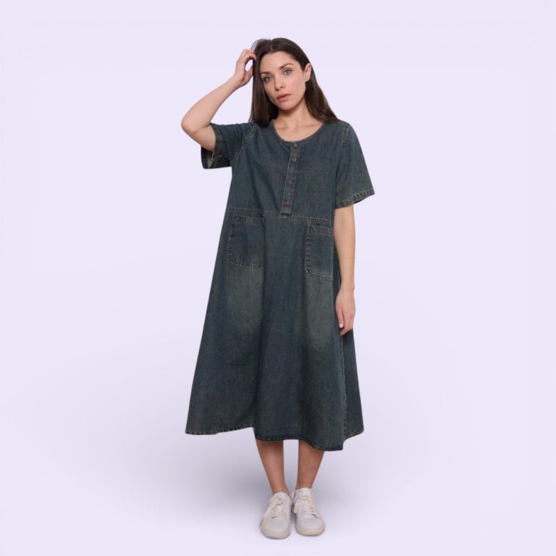 Bella Blue farkkumekko, kivipesty sininen farkku